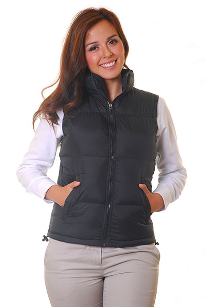 Chaqueta pluma sin mangas mujer